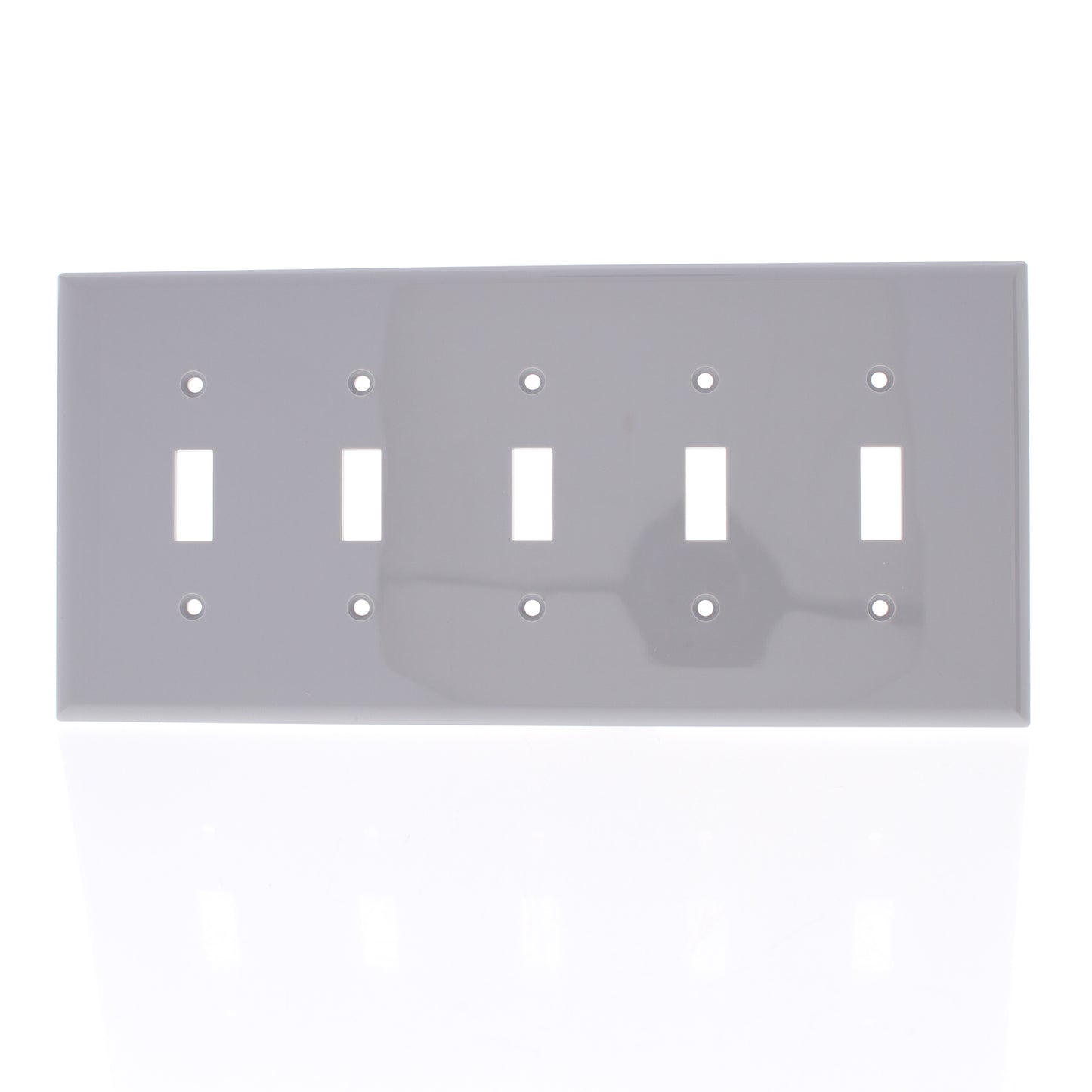 Cooper PJ5GY Gray 5-Gang Mid-Size Unbreakable Nylon Toggle Switch Nylon Cover
