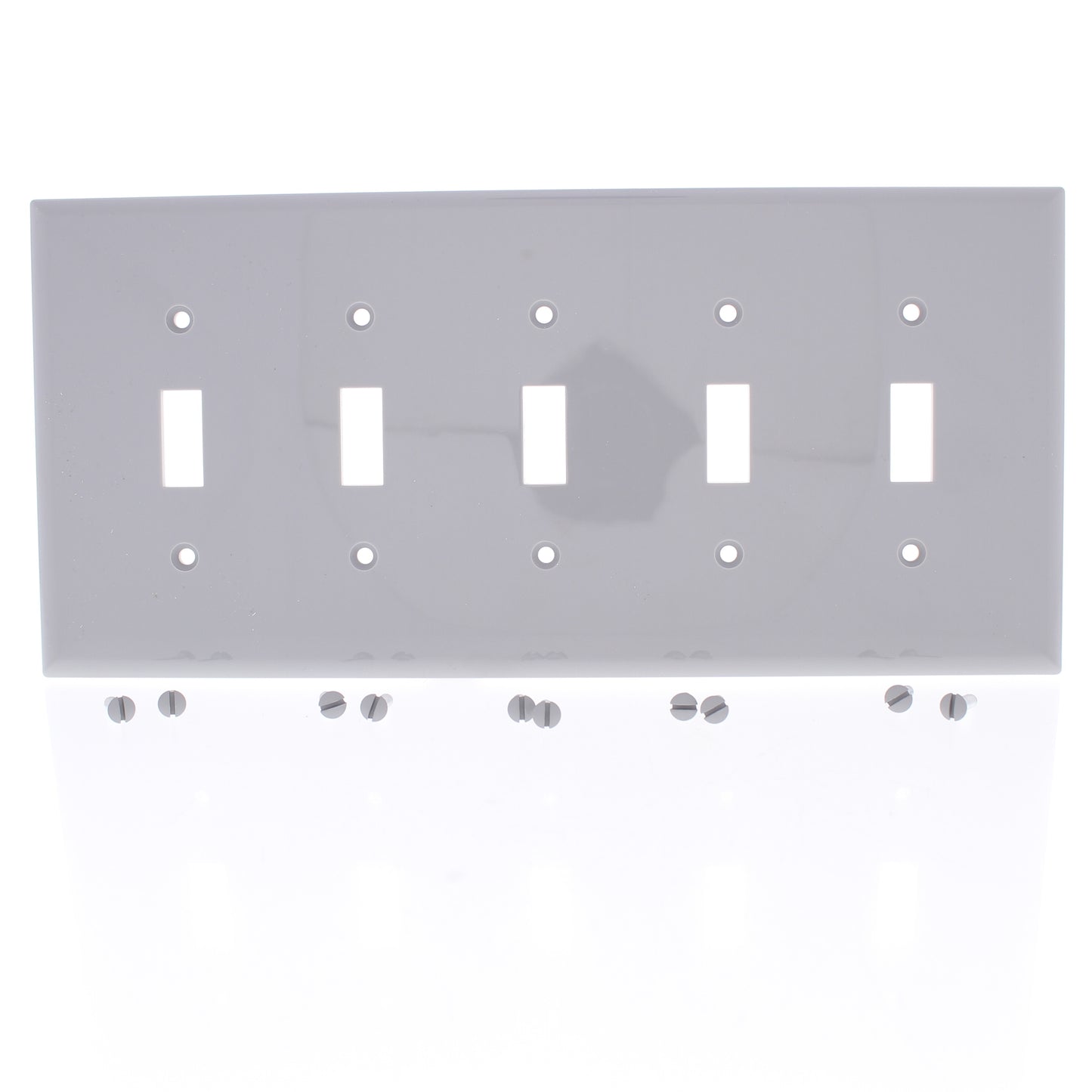 Cooper PJ5GY Gray 5-Gang Mid-Size Unbreakable Nylon Toggle Switch Nylon Cover