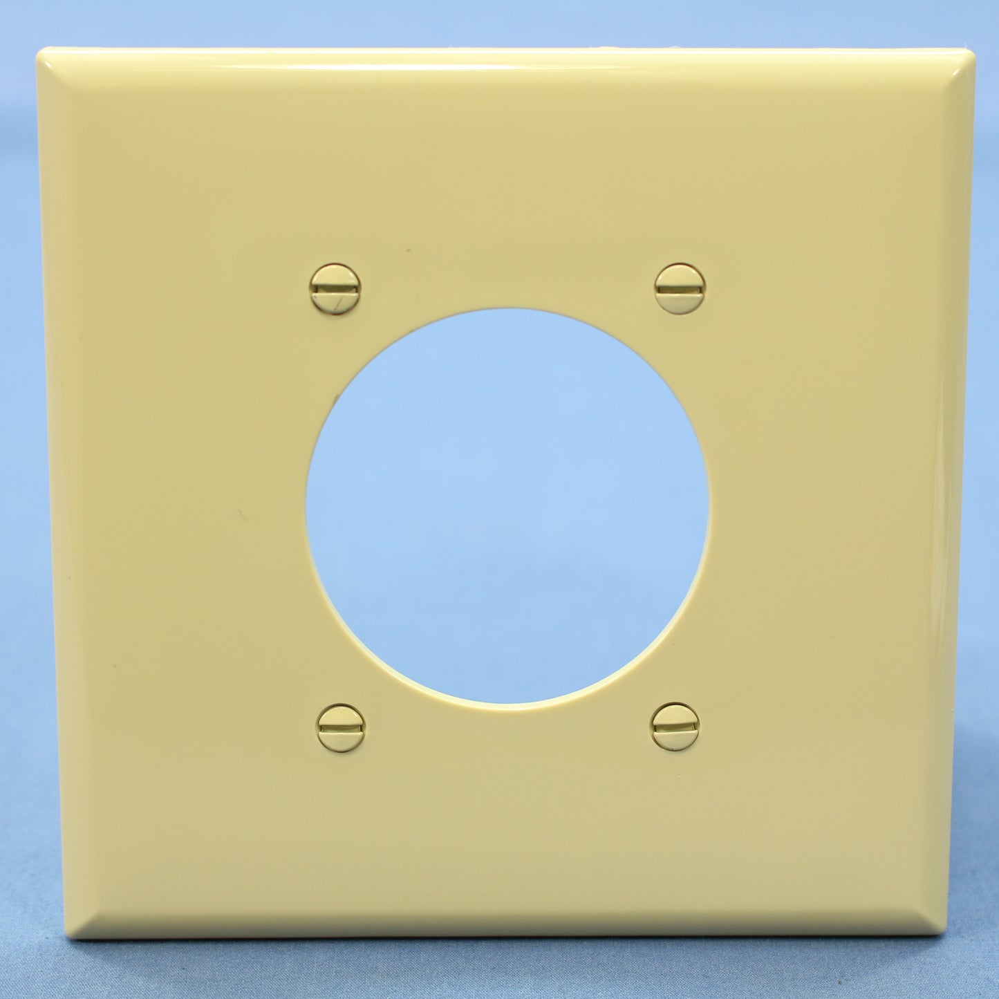 Cooper PJ703V Ivory 2-Gang 2.15" Dia Outlet Unbreakable Mid-Size Wallplate Cover