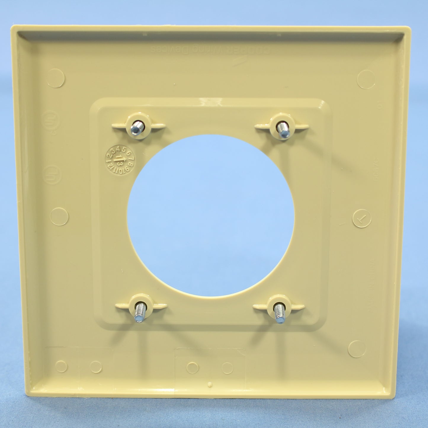 Cooper PJ703V Ivory 2-Gang 2.15" Dia Outlet Unbreakable Mid-Size Wallplate Cover