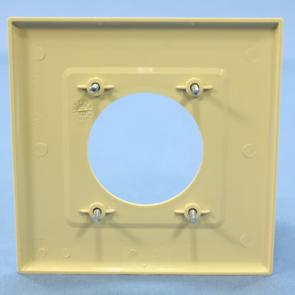 Cooper PJ703V Ivory 2-Gang 2.15" Dia Outlet Unbreakable Mid-Size Wallplate Cover
