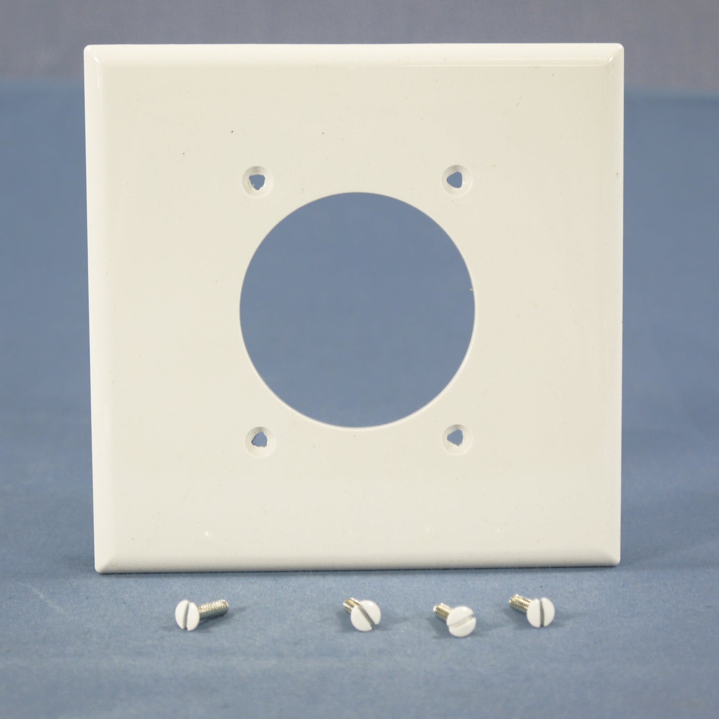 Cooper PJ703W White 2-Gang 2.15" Dia Outlet Unbreakable Mid-Size Wallplate Cover