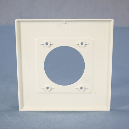 Cooper PJ703W White 2-Gang 2.15" Dia Outlet Unbreakable Mid-Size Wallplate Cover