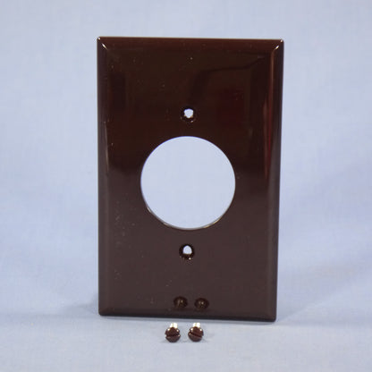 Cooper PJ720B Brown 1-Gang 20/30A Locking 1.6" Outlet Mid-Size Nylon Wallplate