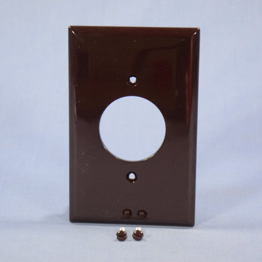 Cooper PJ720B Brown 1-Gang 20/30A Locking 1.6" Outlet Mid-Size Nylon Wallplate