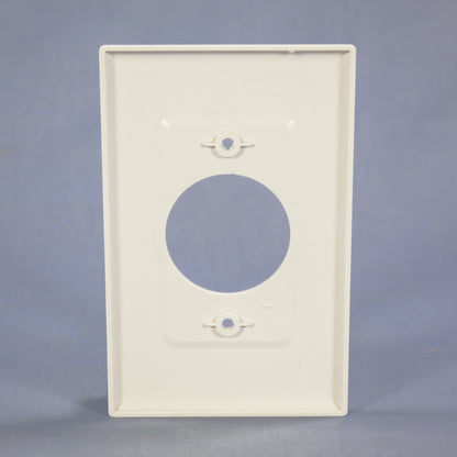 Cooper PJ720W White 1-Gang Nylon 20/30A Locking 1.6" Outlet Mid-Size Wallplate