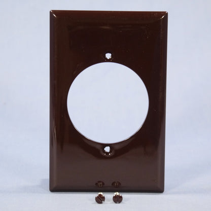 Cooper PJ724B Brown 1-Gang 30/50A Power 2.15" Outlet Mid-Size Nylon Wallplate