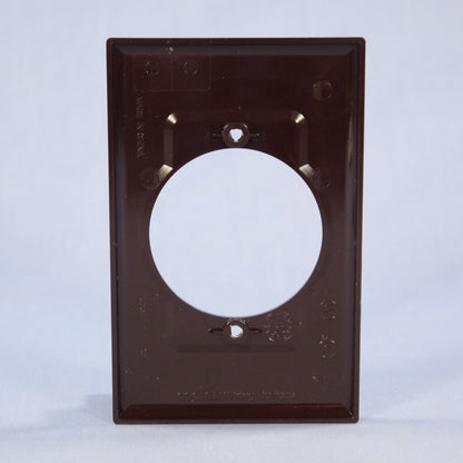 Cooper PJ724B Brown 1-Gang 30/50A Power 2.15" Outlet Mid-Size Nylon Wallplate