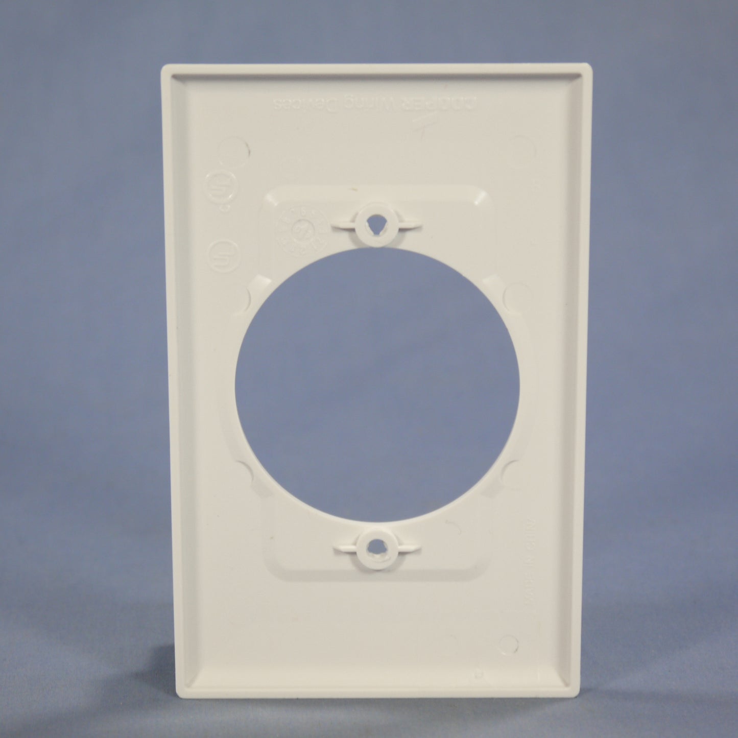 Cooper PJ724W White 1-Gang 30/50A Power 2.15" Outlet Mid-Size Nylon Wallplate