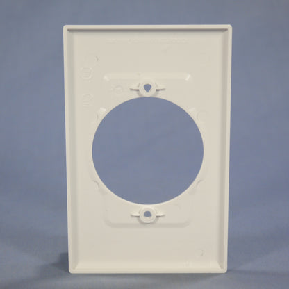 Cooper PJ724W White 1-Gang 30/50A Power 2.15" Outlet Mid-Size Nylon Wallplate