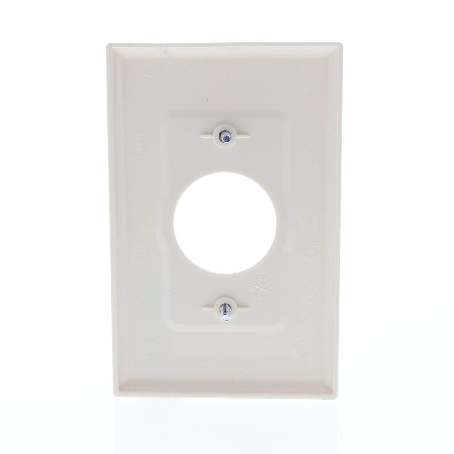 Cooper PJ7A Almond 1-Gang 1.406" Mid-Size Receptacle Outlet Nylon Wallplate 15pc