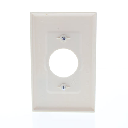 Cooper PJ7A Almond 1-Gang 1.406" Mid-Size Receptacle Outlet Nylon Wallplate 15pc