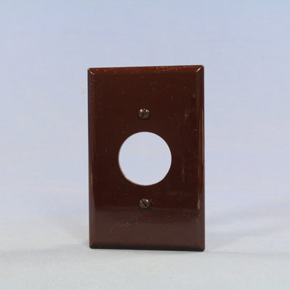 Cooper PJ7B Brown 1-Gang 1.406in. Outlet Unbreakable Mid-Size Wallplate Cover