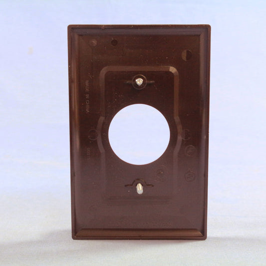 Cooper PJ7B Brown 1-Gang 1.406in. Outlet Unbreakable Mid-Size Wallplate Cover