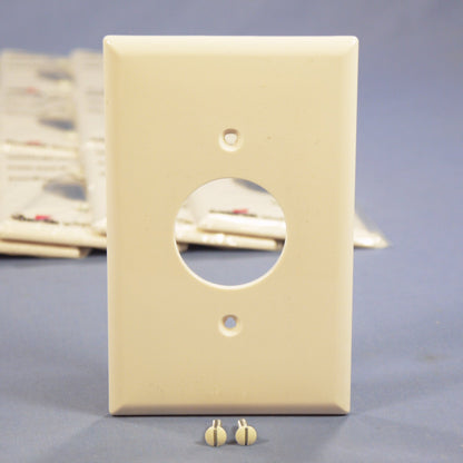 Cooper PJ7LA Lt Almond 1-Gang 1.406" Outlet Unbreakable Mid-Size Wallplate 25pc