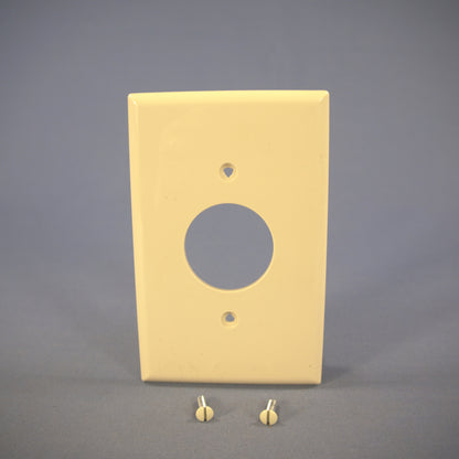 Cooper PJ7V Ivory 1-Gang 1.406" Outlet Unbreakable Mid-Size Wallplate Cover 2pc