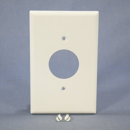 Cooper PJ7W White 1-Gang 1.406in. Outlet Unbreakable Mid-Size Wallplate Cover