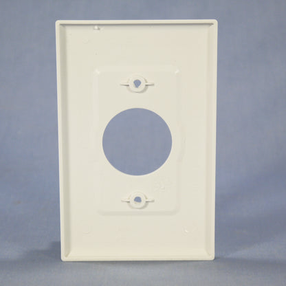 Cooper PJ7W White 1-Gang 1.406in. Outlet Unbreakable Mid-Size Wallplate Cover