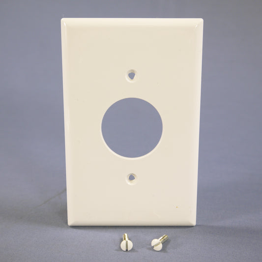 Cooper PJ7W White 1-Gang 1.406" Mid-Size Receptacle Nylon Wallplates Covers 2pcs