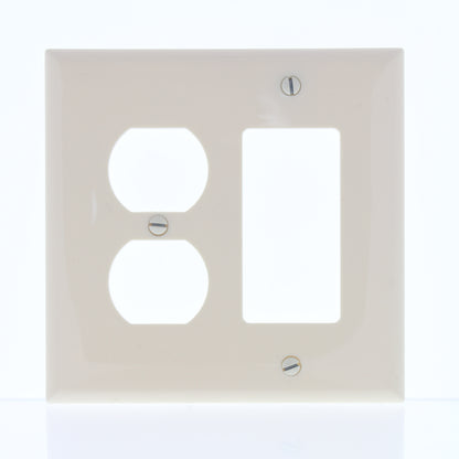 Cooper PJ826A Almond 2-Gang Duplex Outlet Decorator GFCI Nylon Wallplates 20pcs