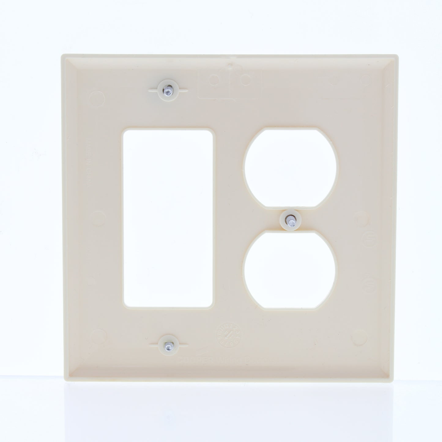 Cooper PJ826A Almond 2-Gang Duplex Outlet Decorator GFCI Nylon Wallplates 20pcs