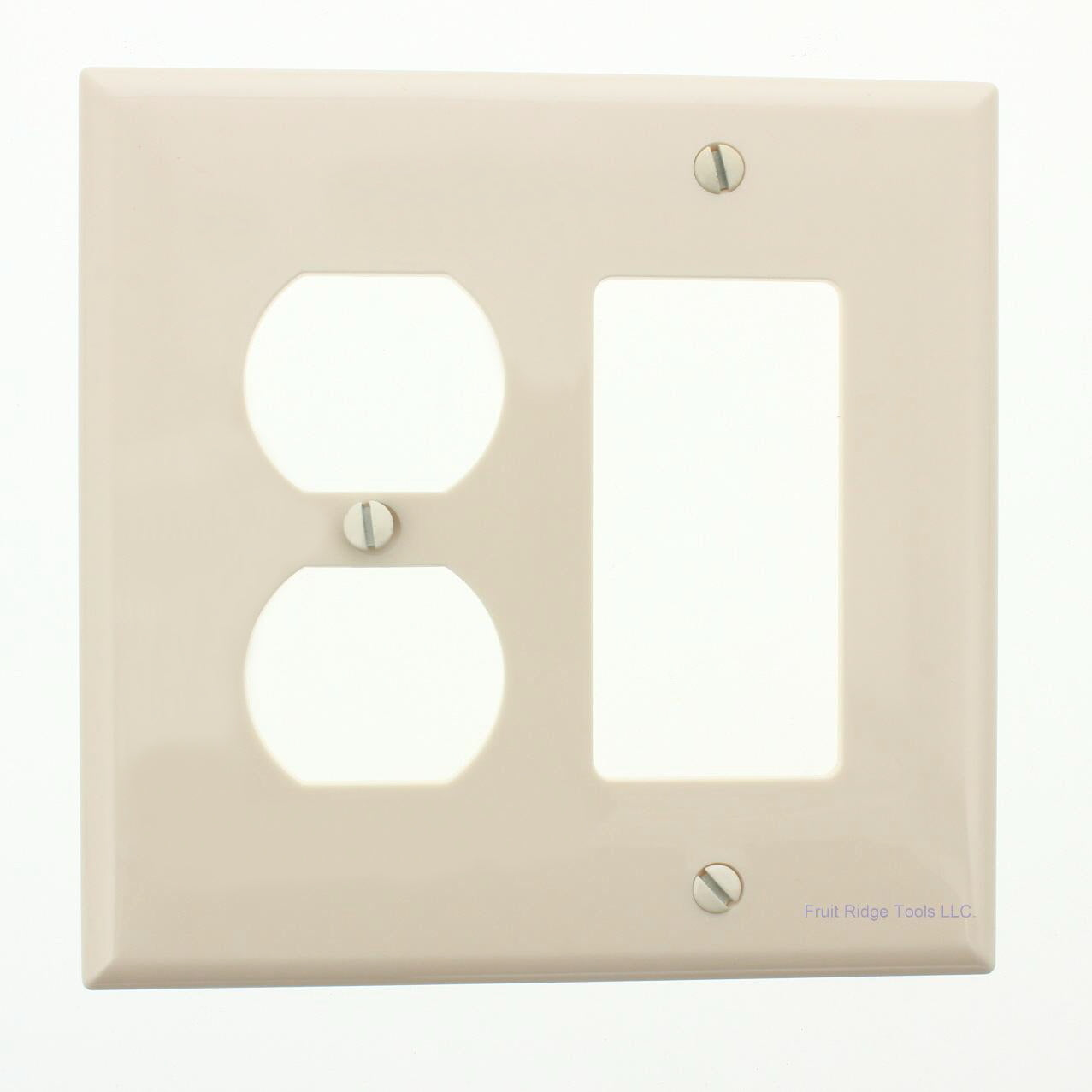 Cooper PJ826A Almond 2-Gang Unbreakable Outlet Decorator Switch GFCI Nylon Cover