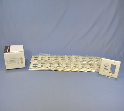Cooper PJ826LA Lt Almond 2-Gang Duplex Decorator Unbreakable Mid-Size Cover 20pc