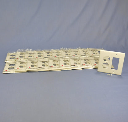Cooper PJ826LA Lt Almond 2-Gang Duplex Decorator Unbreakable Mid-Size Cover 20pc