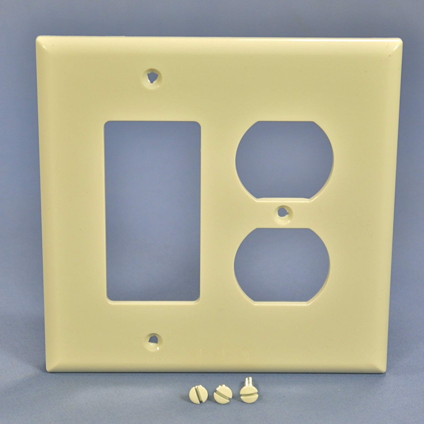 Cooper PJ826LA Light Almond 2-Gang Outlet Decorator Switch GFCI Nylon Wallplate