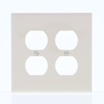 Cooper PJ82A Almond 2-Gang Duplex Outlet Unbreakable Mid-Size Wallplates 20pcs