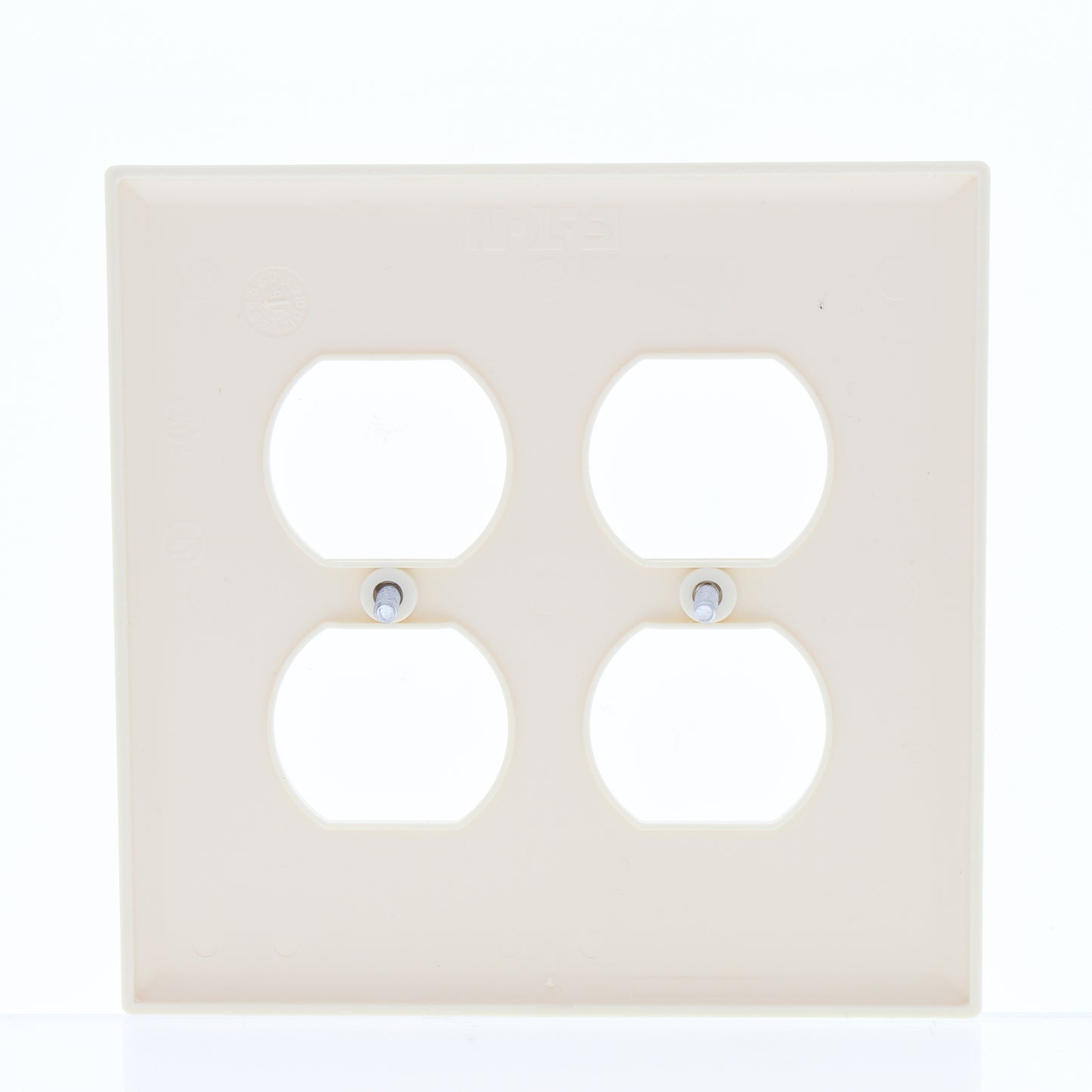 Cooper PJ82A Almond 2-Gang Duplex Outlet Unbreakable Mid-Size Wallplates 20pcs