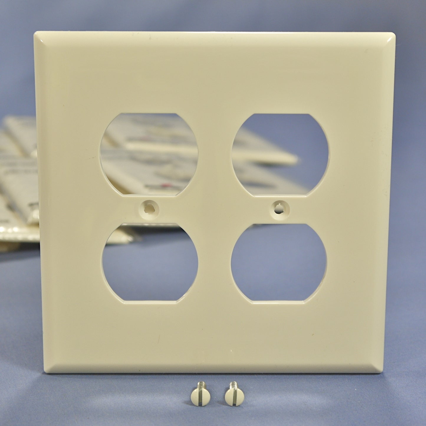 Cooper PJ82LA Light Almond 2-Gang Duplex Unbreakable Mid-Size Wallplate 20pcs