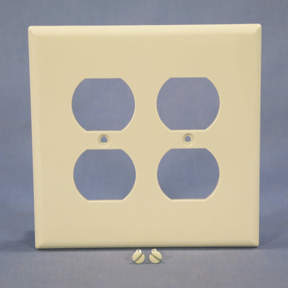 Cooper PJ82LA Light Almond 2-Gang Duplex Unbreakable Mid-Size Wallplate Cover