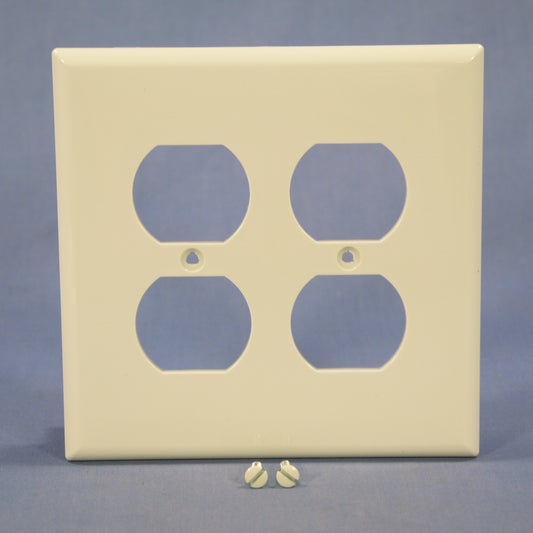 Cooper PJ82LA Light Almond 2-Gang Duplex Unbreakable Mid-Size Wallplate Cover