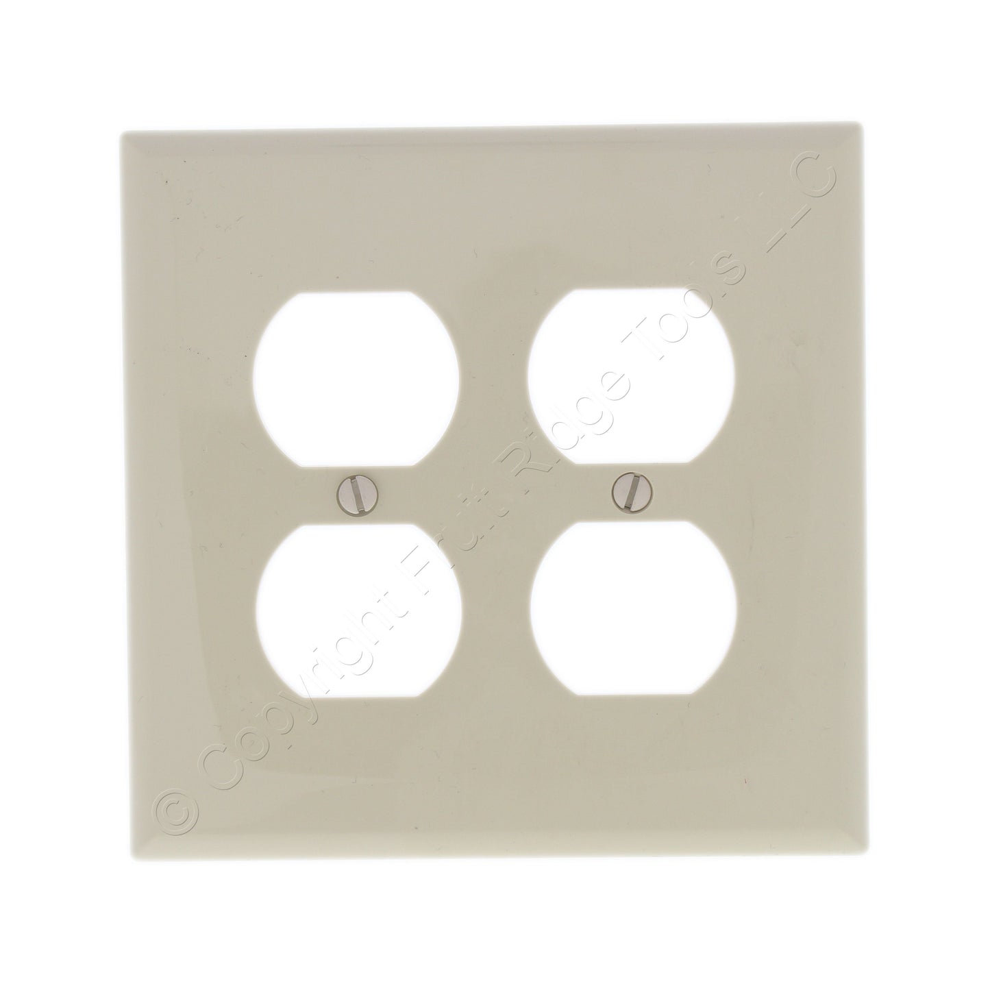 Cooper PJ82V Ivory 2-Gang Duplex Outlet Unbreakable Mid-Size Wallplates 20pcs