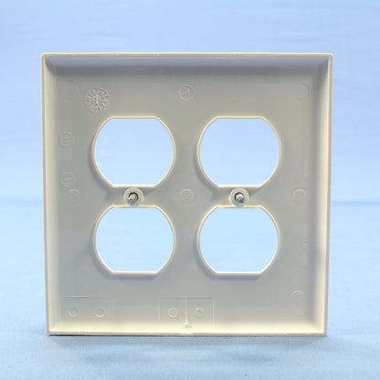 Cooper PJ82W White 2-Gang Duplex Outlet Unbreakable Mid-Size Wallplates 20pcs