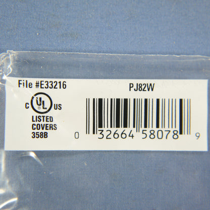 Cooper PJ82W White 2-Gang Duplex Outlet Unbreakable Nylon Mid-Size Wallplate