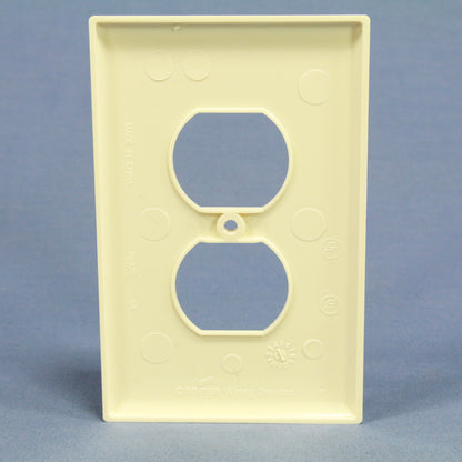 Cooper PJ8A Almond 1-Gang Duplex Unbreakable Nylon Mid-Size Wallplate Cover 25pc