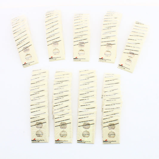 Cooper PJ8A Almond Mid-size 1-Gang Receptacle Wallplate Outlet Nylon Cover 90pcs