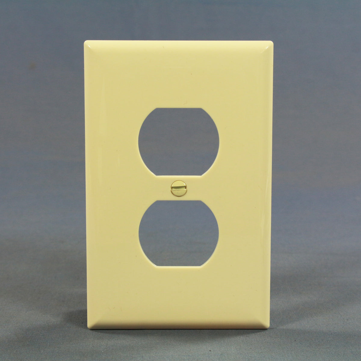 Cooper PJ8A Almond 1-Gang Duplex Outlet Unbreakable Nylon Mid-Size Wallplate
