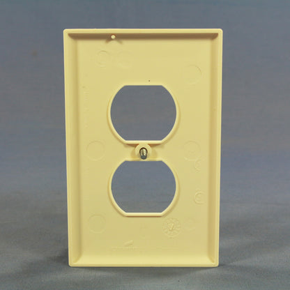 Cooper PJ8A Almond 1-Gang Duplex Outlet Unbreakable Nylon Mid-Size Wallplate