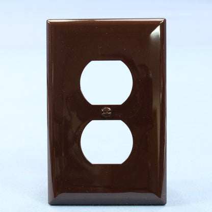 25 Cooper Brown Mid-Size 1G Unbreakable Receptacle Wallplate Outlet Covers PJ8B