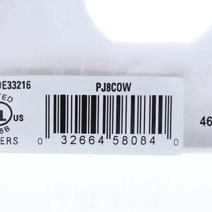 Cooper PJ8COW White 1-Gang Outlet Unbreakable Midway Wallplate Computer Only