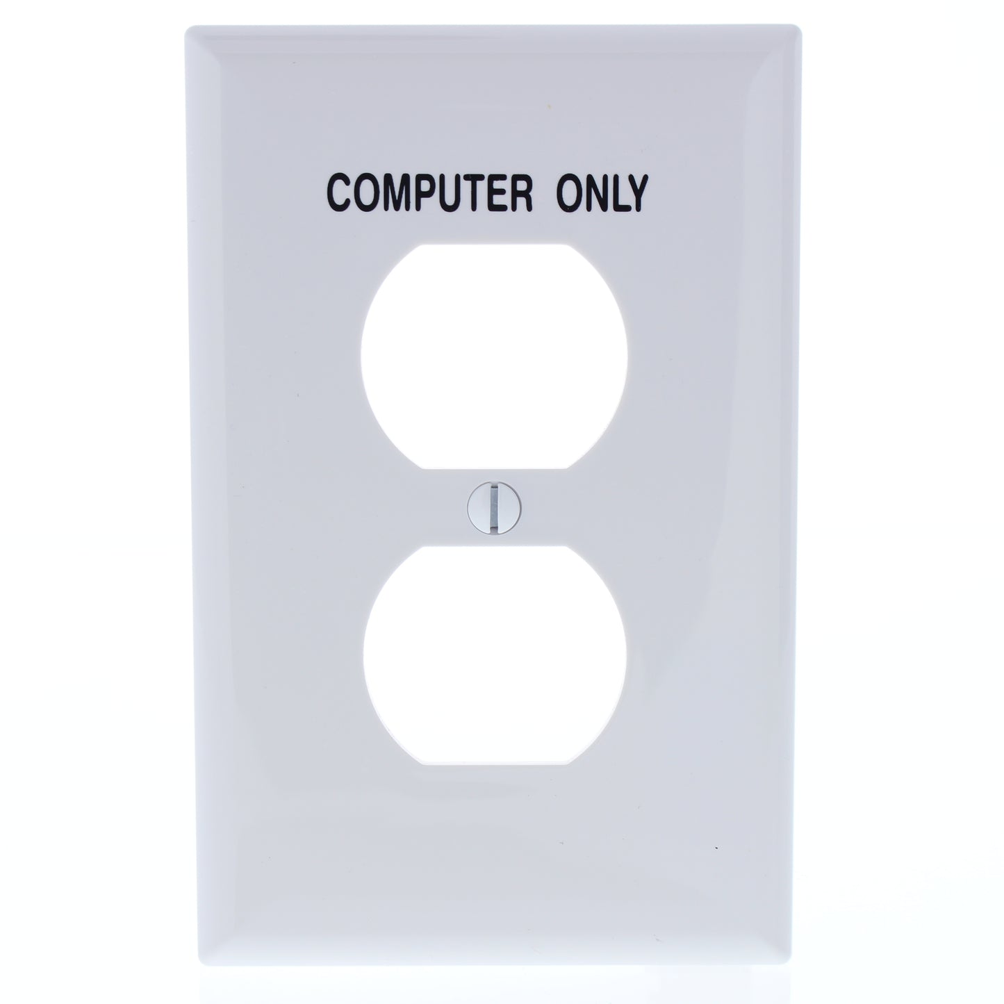 Cooper PJ8COW White 1-Gang Outlet Unbreakable Midway Wallplate Computer Only