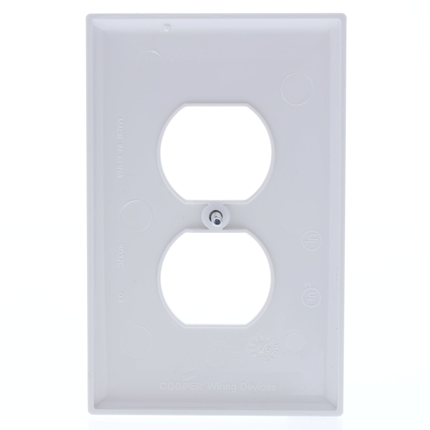 Cooper PJ8COW White 1-Gang Outlet Unbreakable Midway Wallplate Computer Only