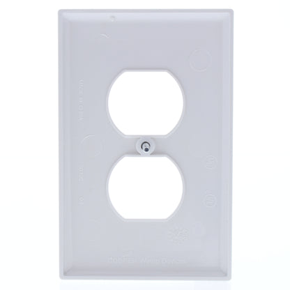 Cooper PJ8COW White 1-Gang Outlet Unbreakable Midway Wallplate Computer Only