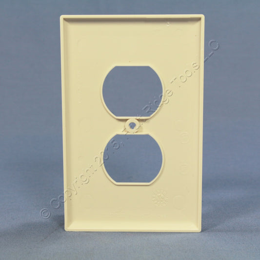 10 Light Almond Mid-size Unbreakable Receptacle Wall Plate Outlet Covers PJ8LA