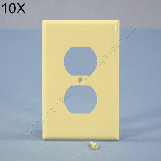 Cooper PJ8V Ivory 1-Gang Duplex Unbreakable Nylon Mid-Size Wallplate Cover 10pcs