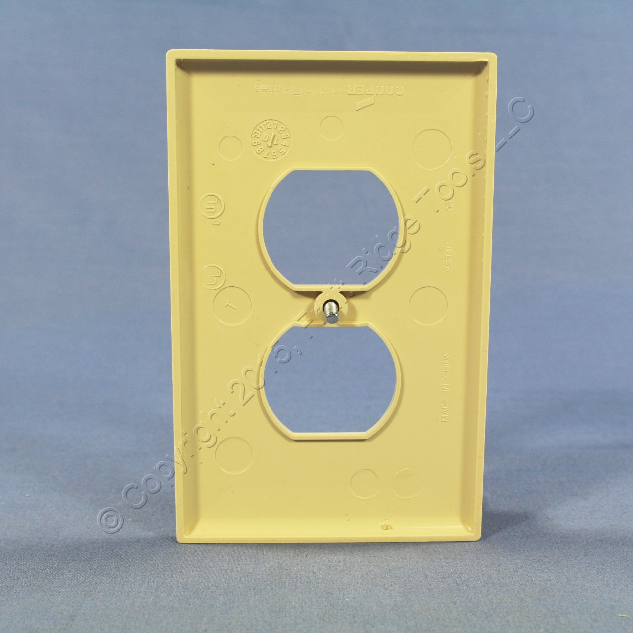 Cooper PJ8V Ivory 1-Gang Duplex Unbreakable Nylon Mid-Size Wallplate Cover 3pcs