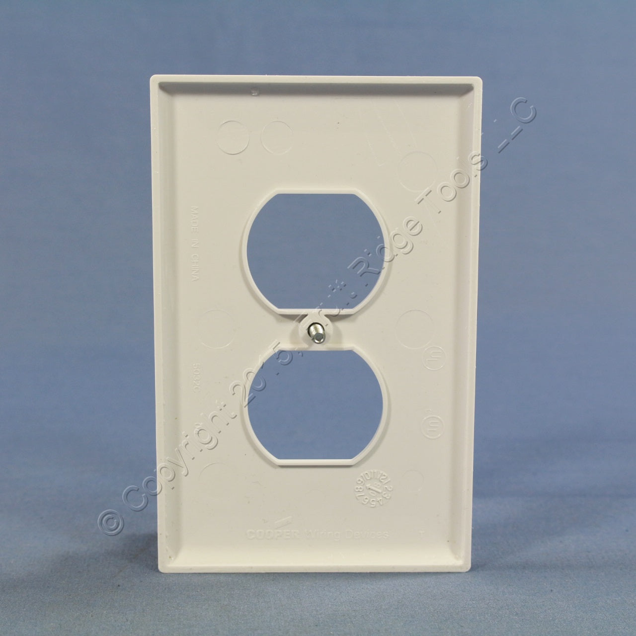 Cooper PJ8W White 1-Gang Duplex Unbreakable Nylon Mid-Size Wallplate Cover 3pcs